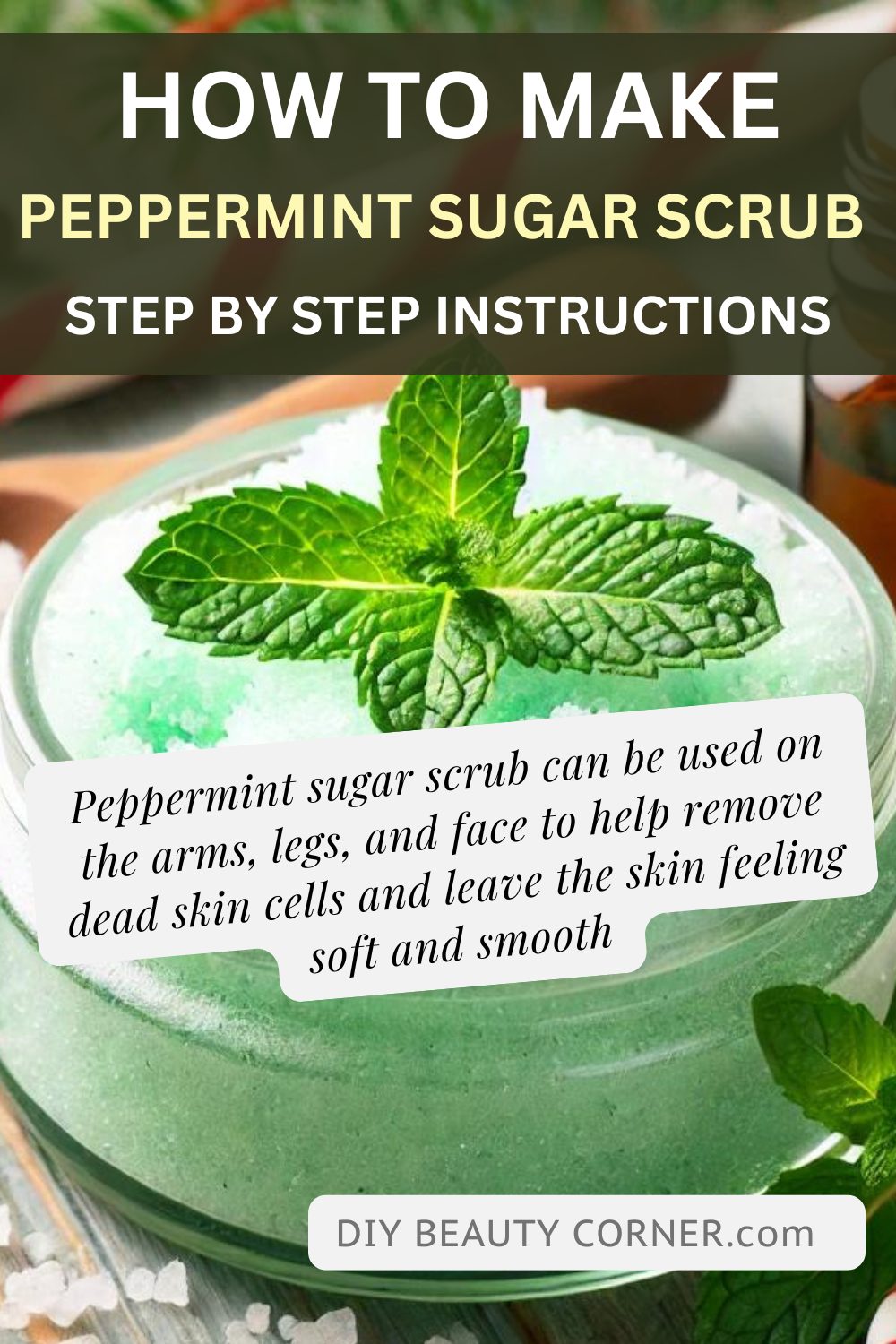 How to Make Peppermint Sugar Scrub DIY Homemade Recipe