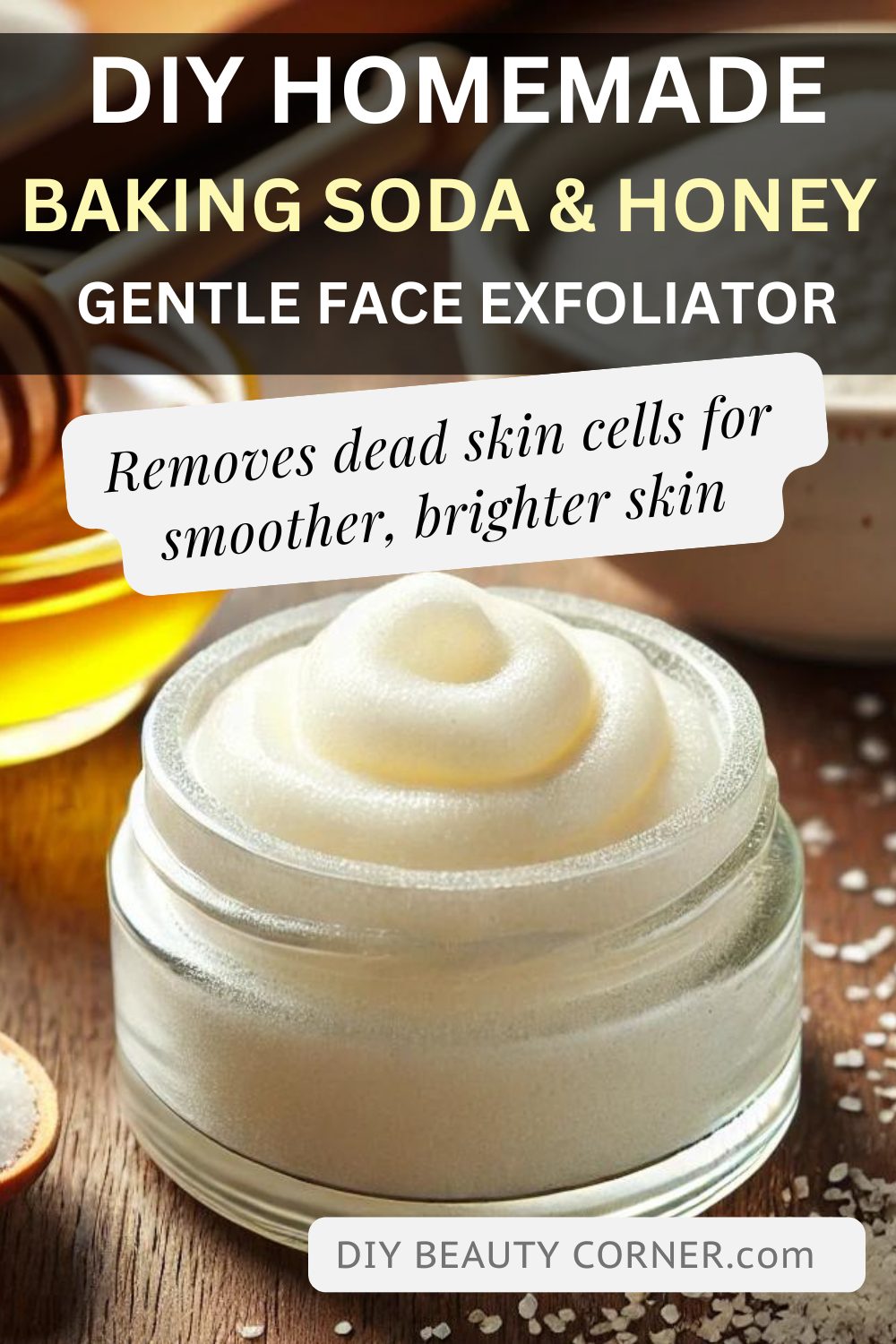 DIY Baking Soda and Honey Gentle Face Exfoliator