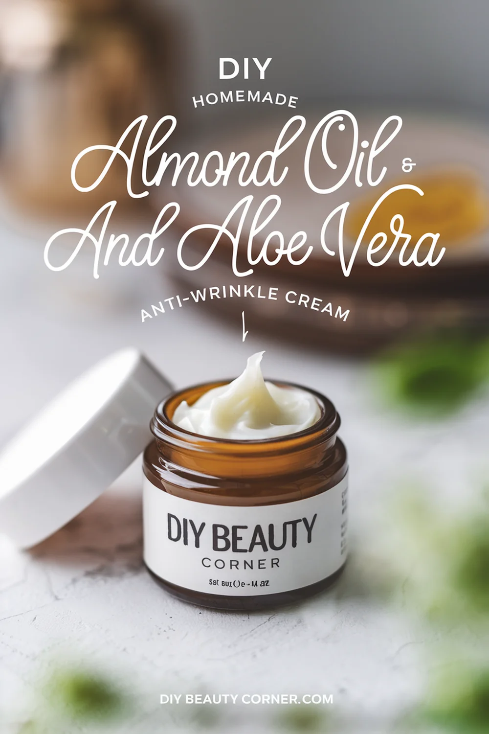 DIY HOMEMADE Almond Oil and Aloe Vera Anti-Wrinkle Cream 