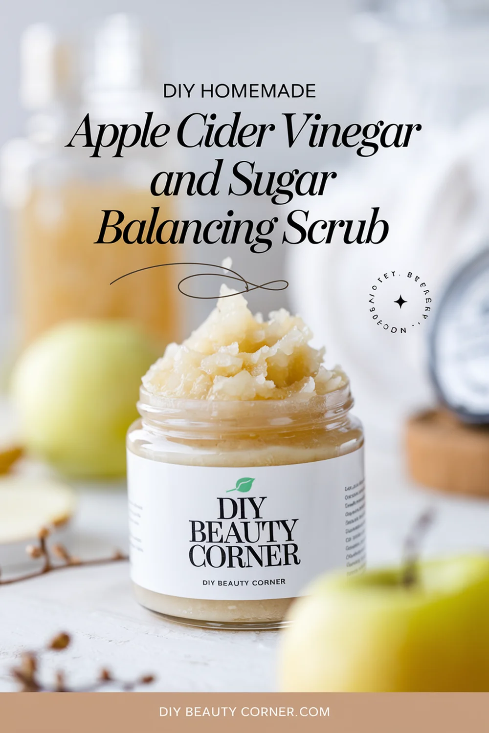 DIY HOMEMADE Apple Cider Vinegar And Sugar Balancing Scrub 