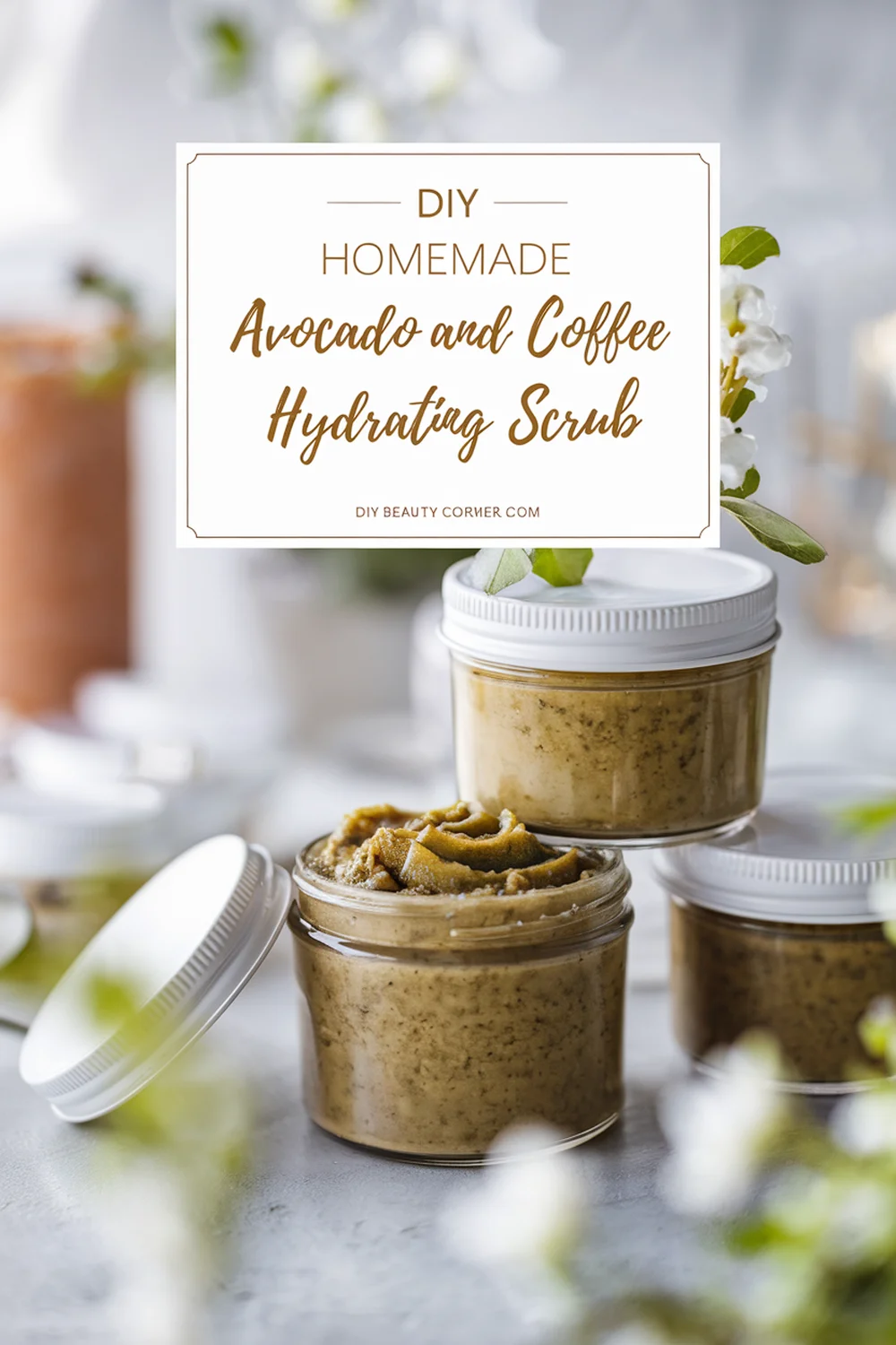 DIY HOMEMADE Avocado and Coffee Hydrating Scrub 