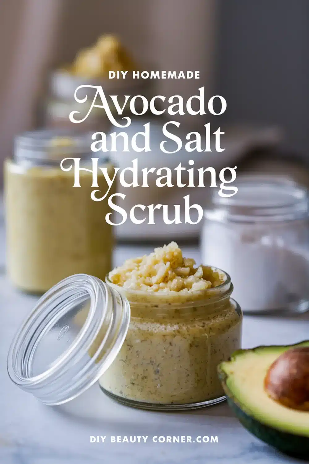 DIY HOMEMADE Avocado and Salt Hydrating Scrub