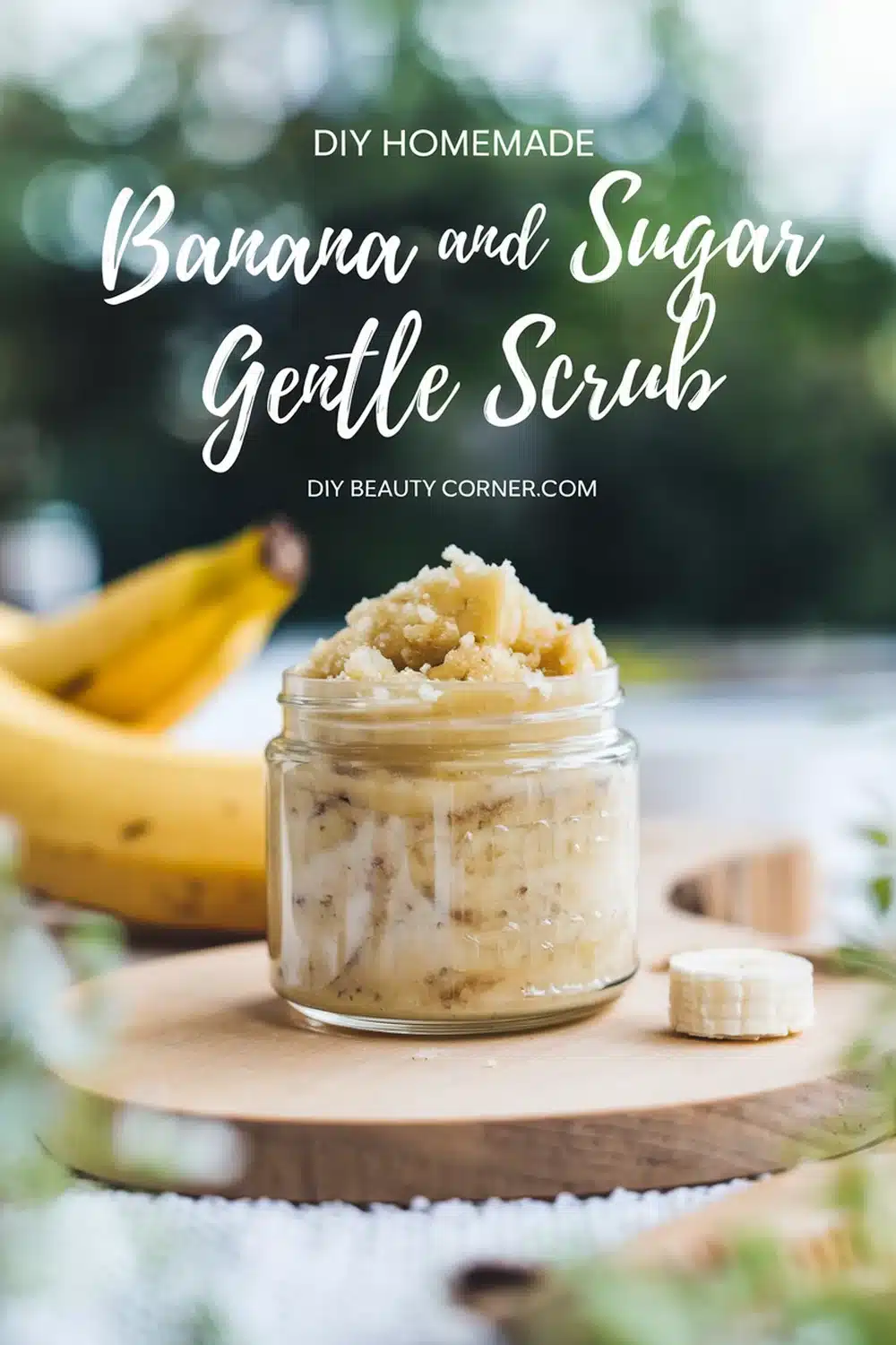 DIY HOMEMADE Banana and Sugar Gentle Scrub