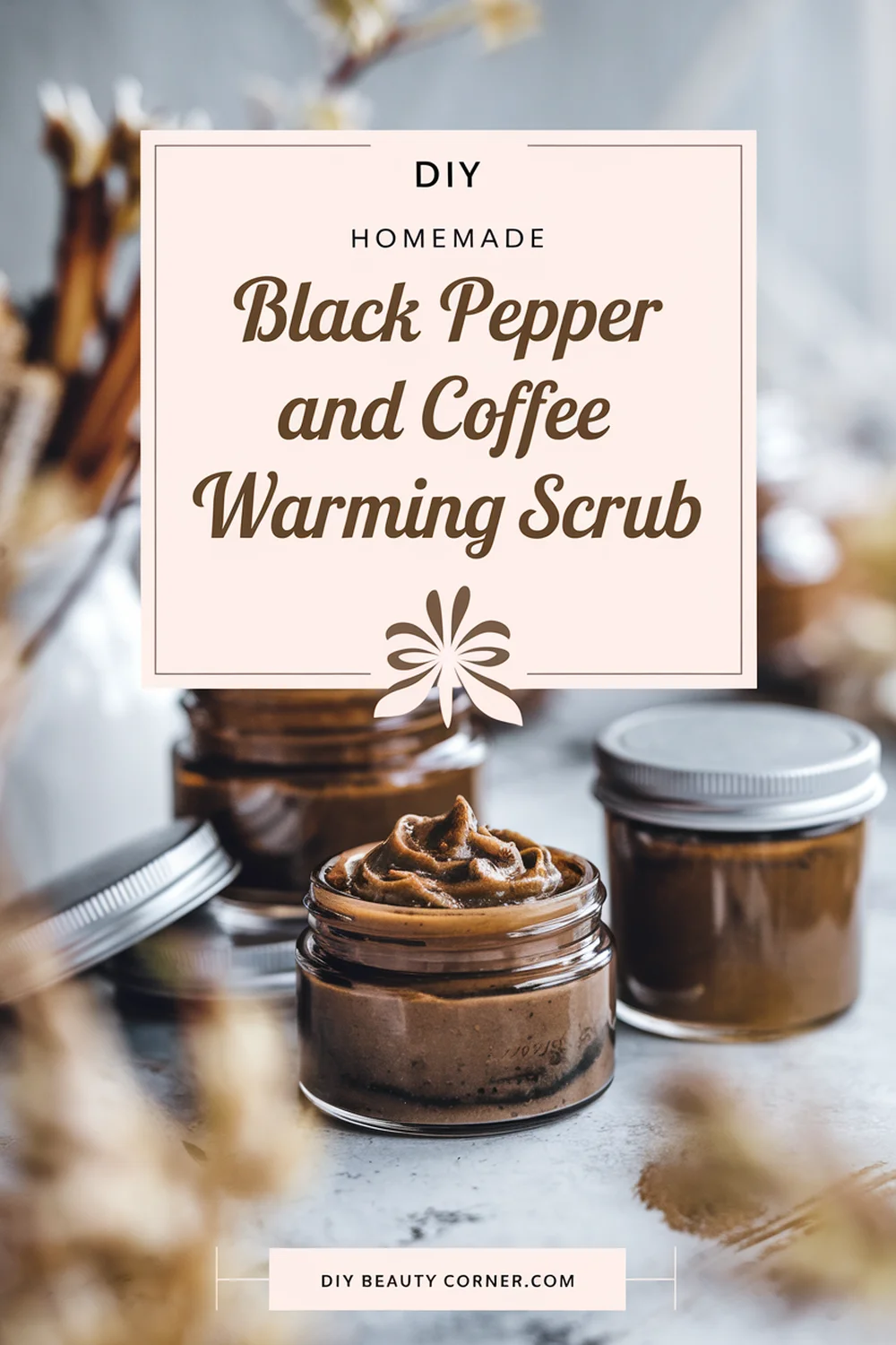 DIY HOMEMADE Black Pepper and Coffee Warming Scrub 