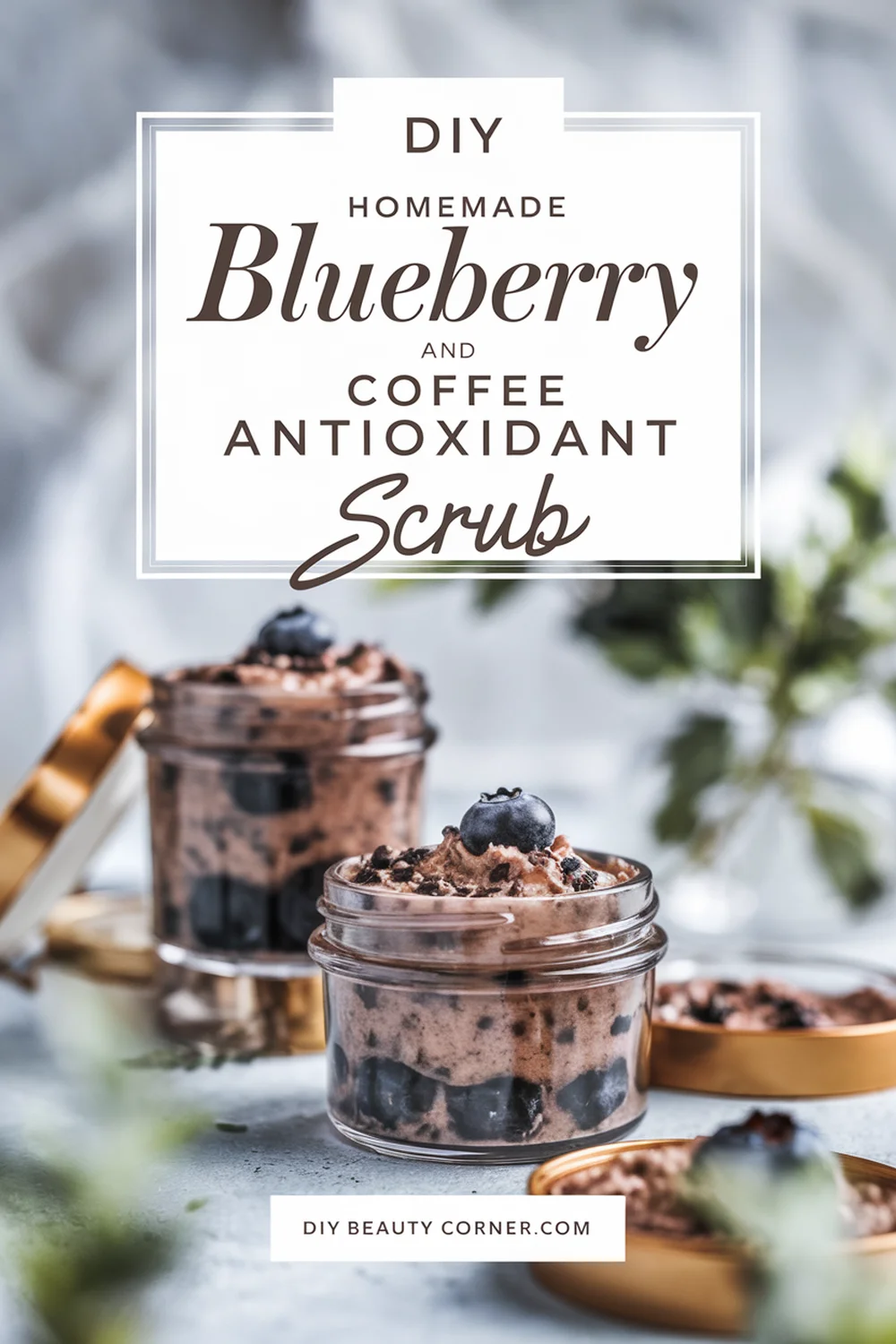 DIY HOMEMADE Blueberry and Coffee Antioxidant Scrub 