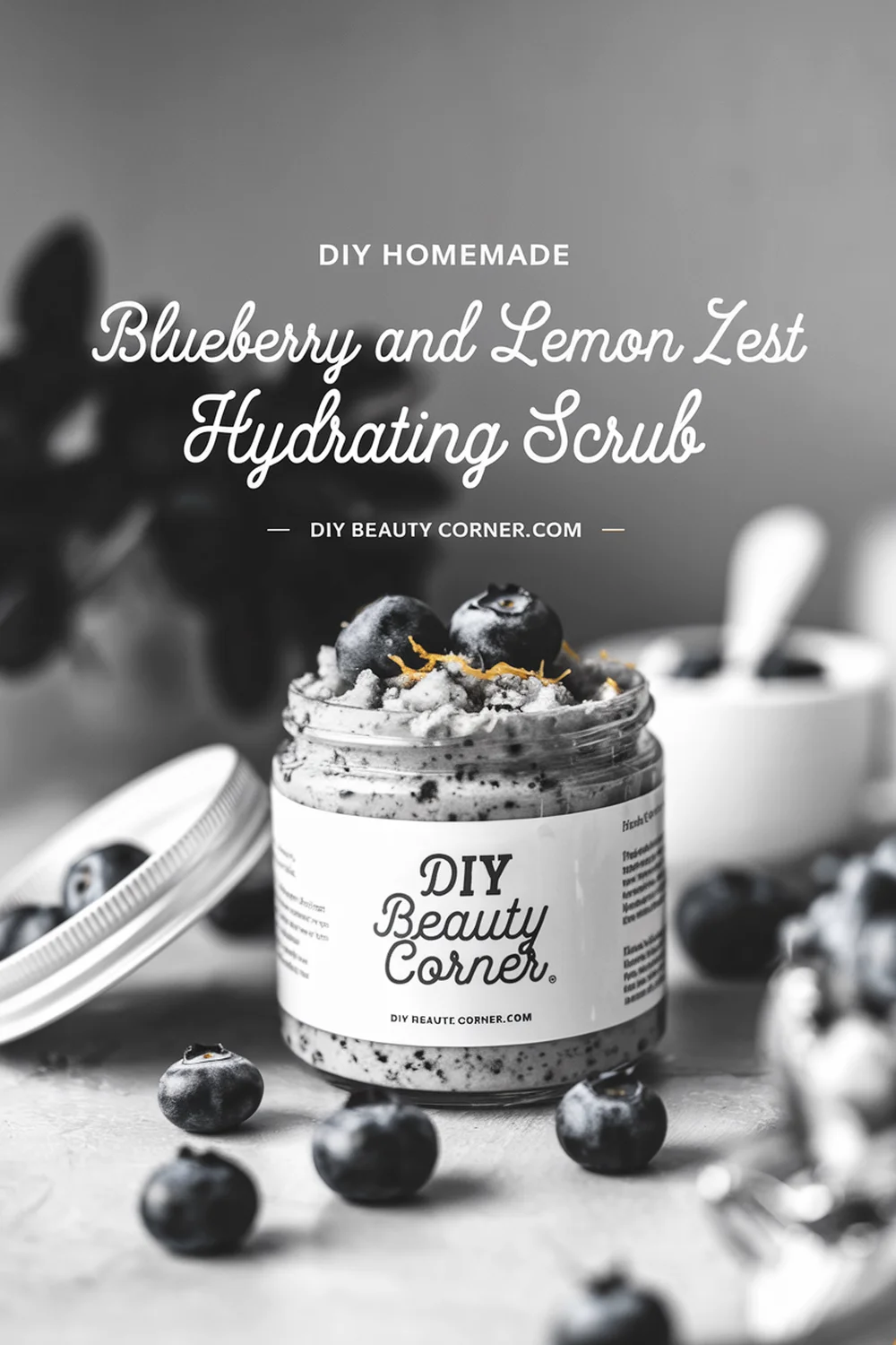 DIY HOMEMADE Blueberry And Lemon Zest Hydrating Scrub 