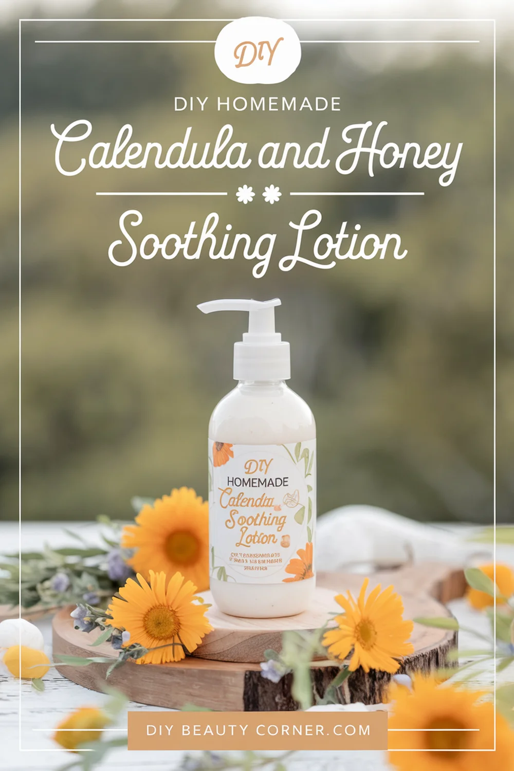 DIY HOMEMADE Calendula and Honey Soothing Lotion 