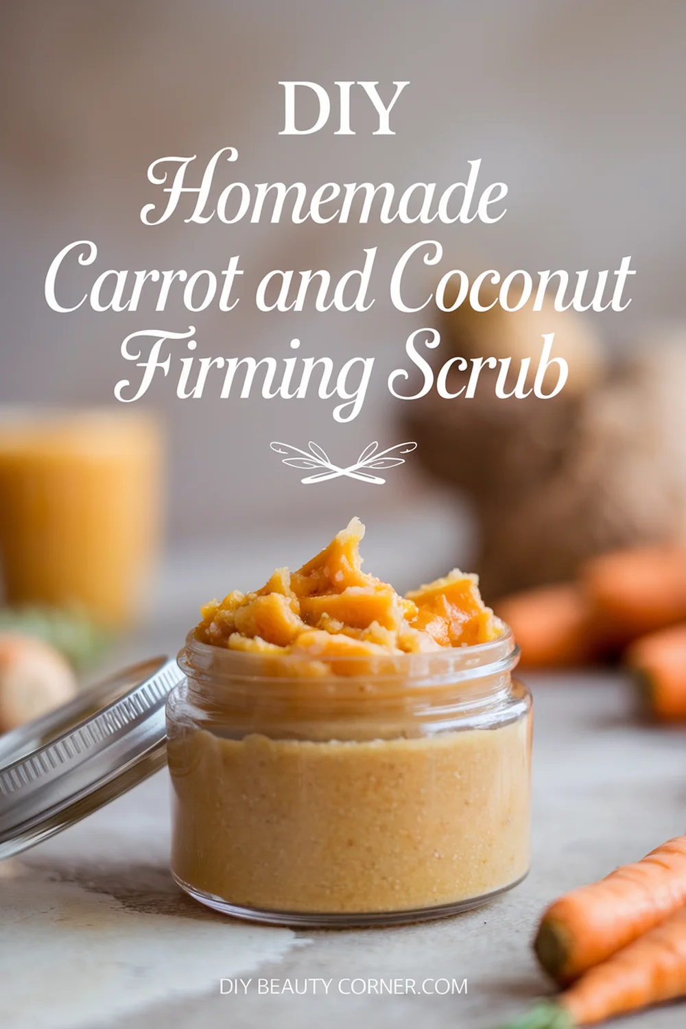 DIY HOMEMADE Carrot and Coconut Sugar Firming Scrub 