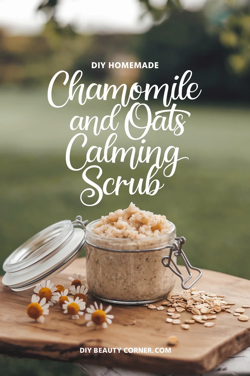 DIY HOMEMADE Chamomile and Oats Calming Scrub 