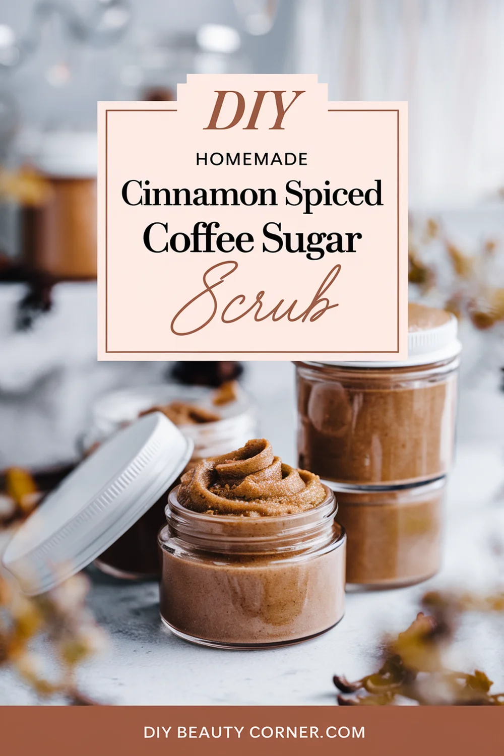 DIY HOMEMADE Cinnamon Spiced Coffee Sugar Scrub 