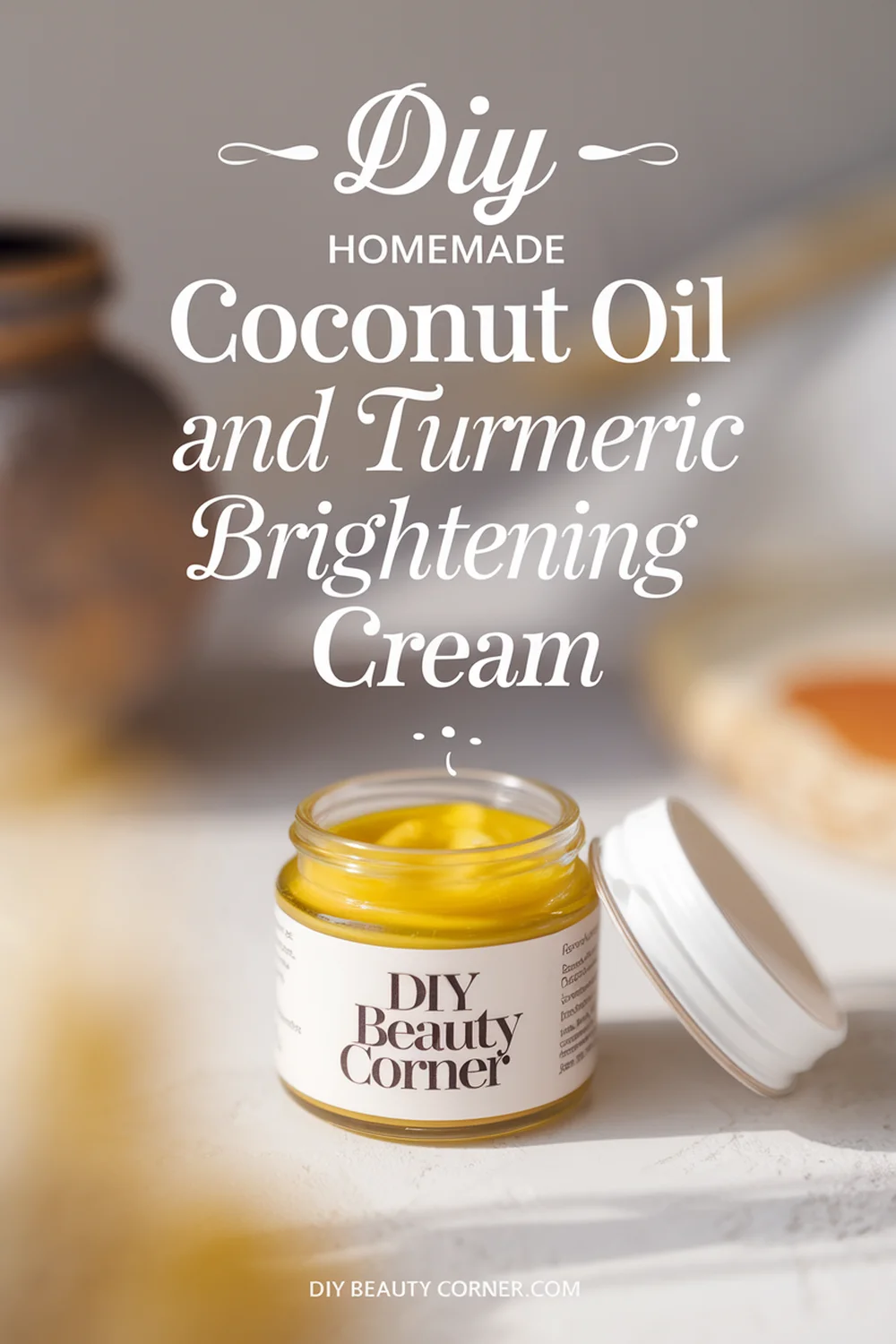 DIY HOMEMADE Coconut Oil and Turmeric Brightening Cream 
