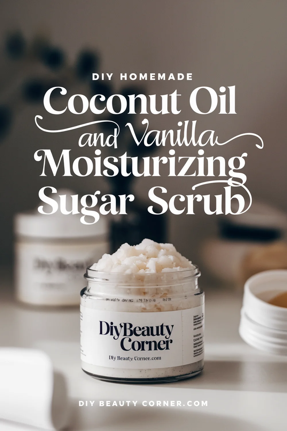DIY HOMEMADE Coconut Oil And Vanilla Moisturizing Sugar Scrub 