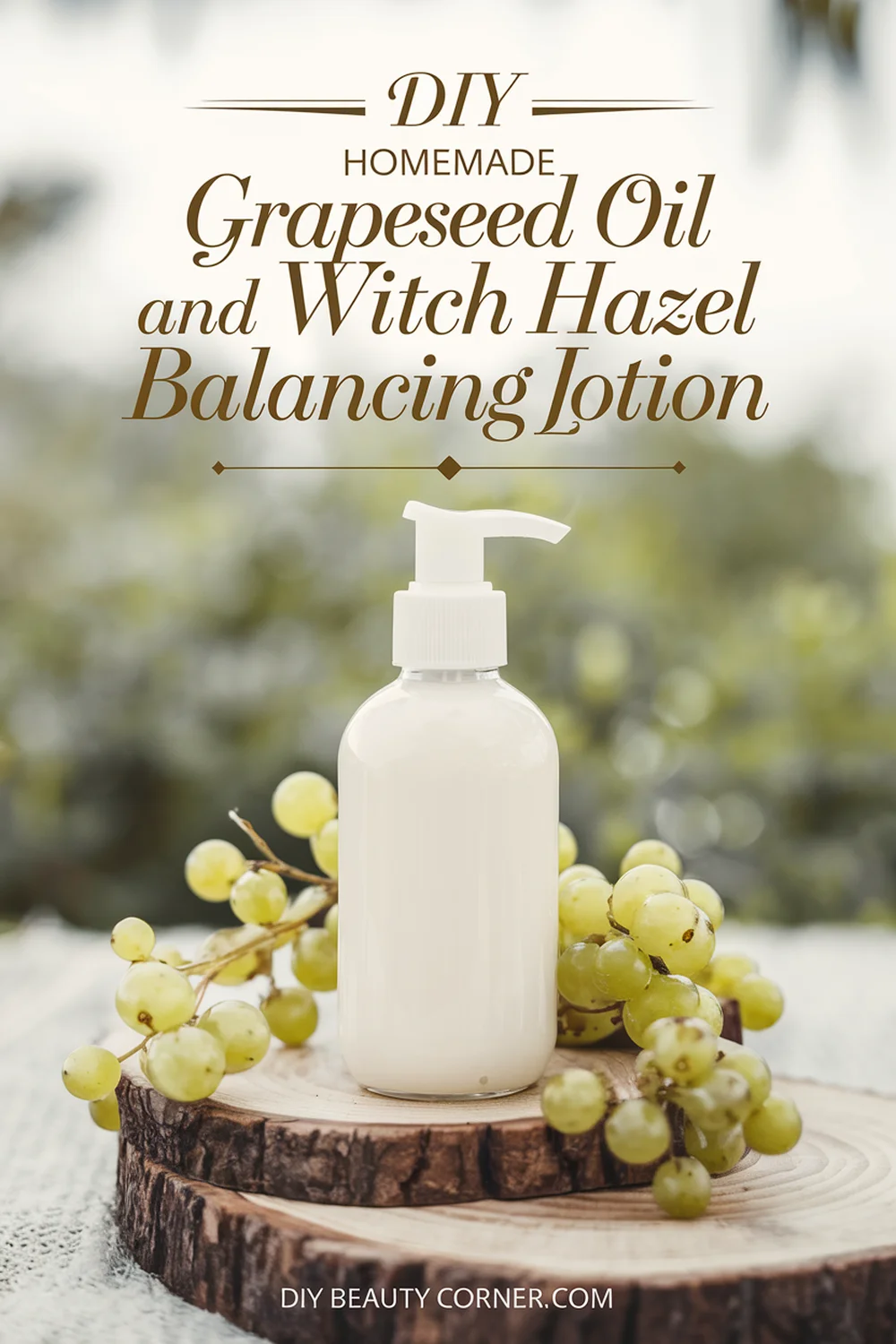 DIY HOMEMADE Grapeseed Oil and Witch Hazel Balancing Lotion 