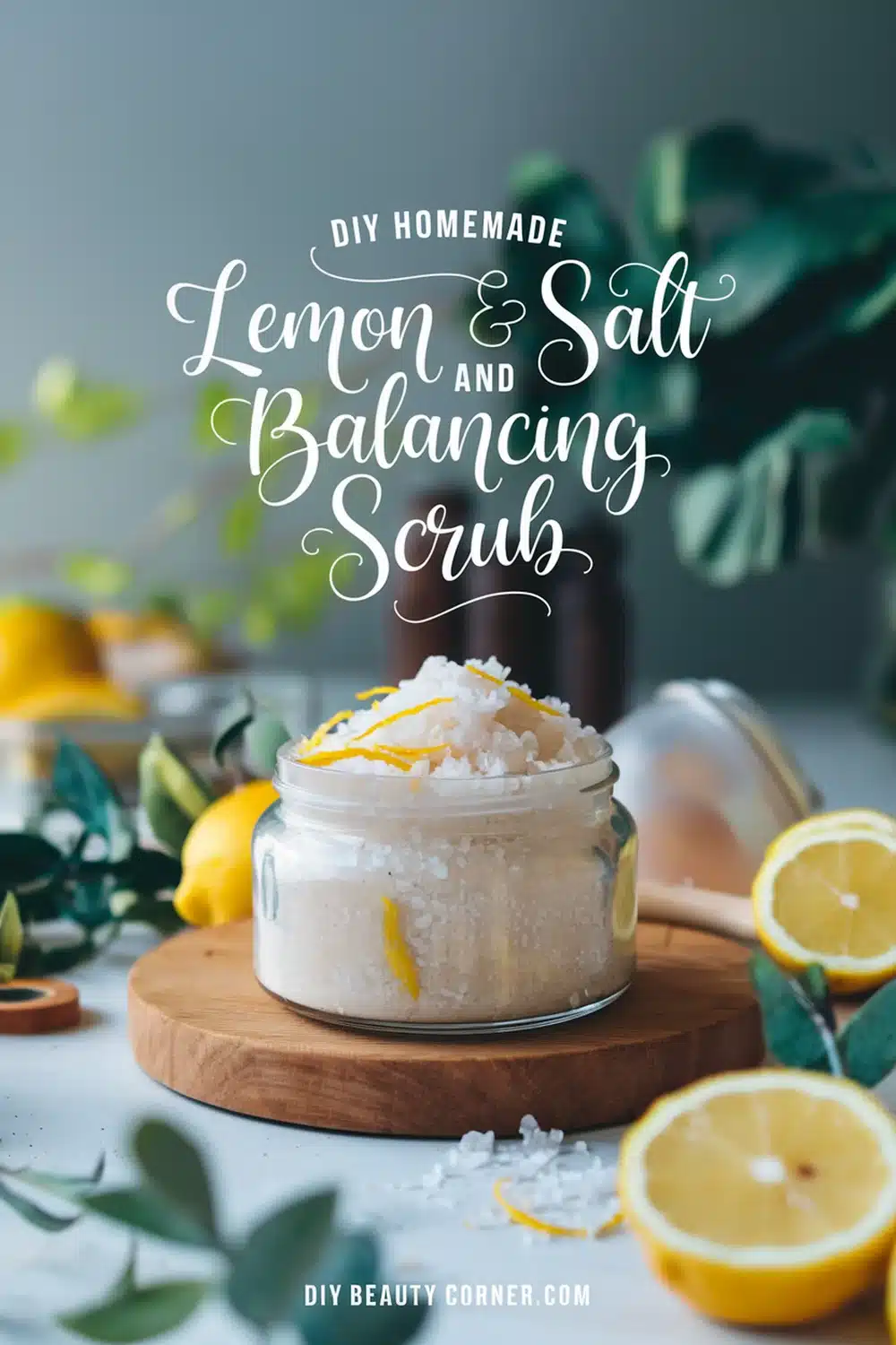 DIY HOMEMADE Lemon and Salt Balancing Scrub