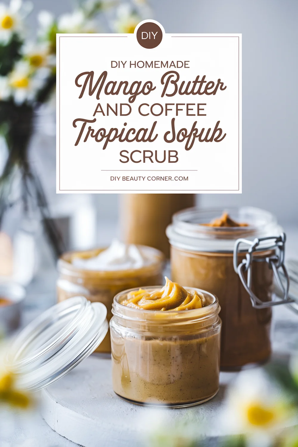 DIY HOMEMADE Mango Butter and Coffee Tropical Scrub 