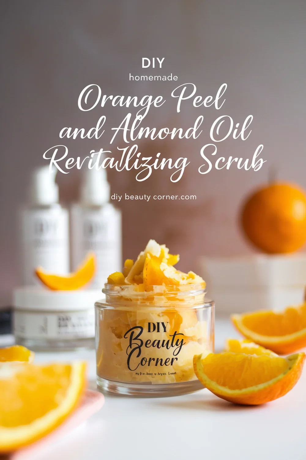 DIY HOMEMADE Orange Peel And Almond Oil Revitalizing Scrub 