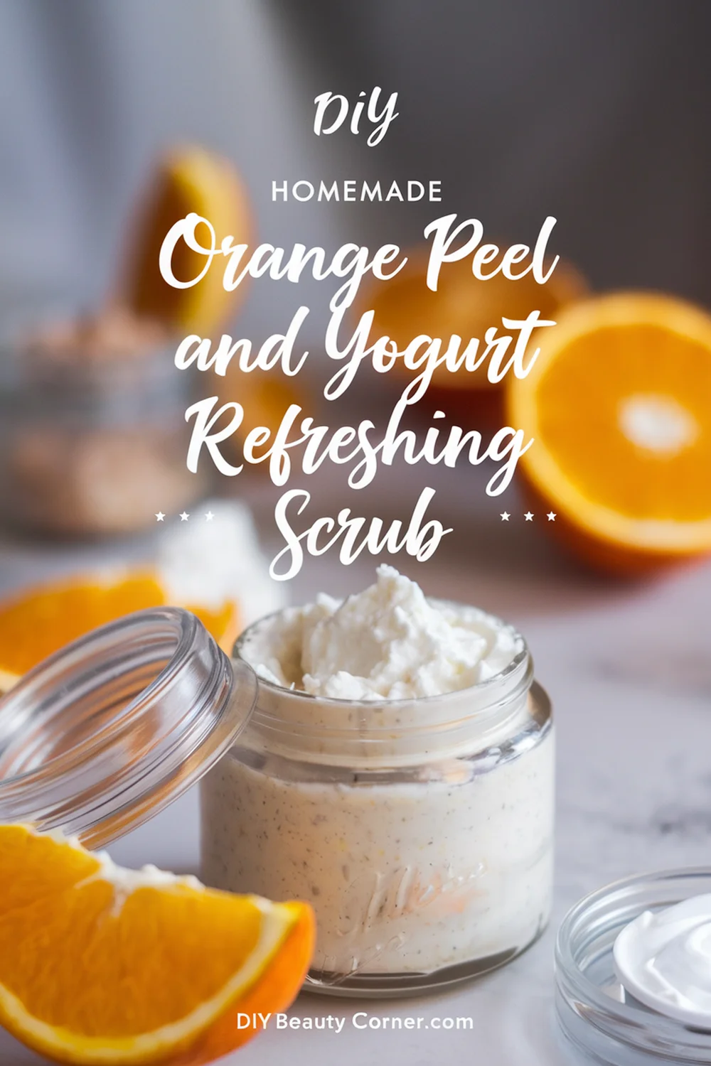 DIY HOMEMADE Orange Peel and Yogurt Refreshing Scrub 