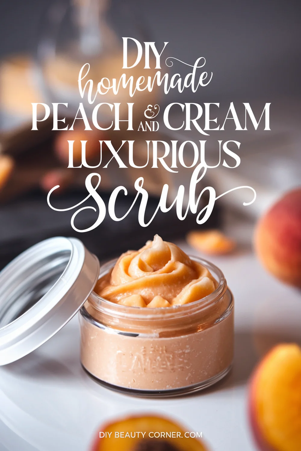 DIY HOMEMADE Peach and Cream Luxurious Scrub 