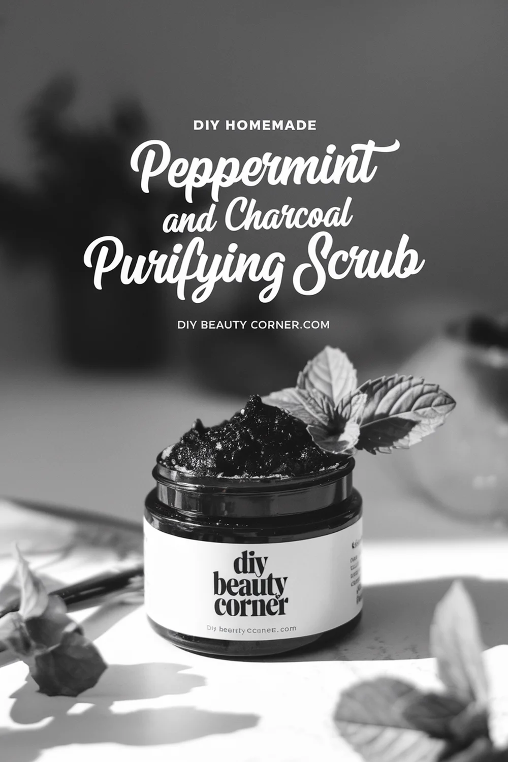 DIY HOMEMADE Peppermint And Charcoal Purifying Scrub 
