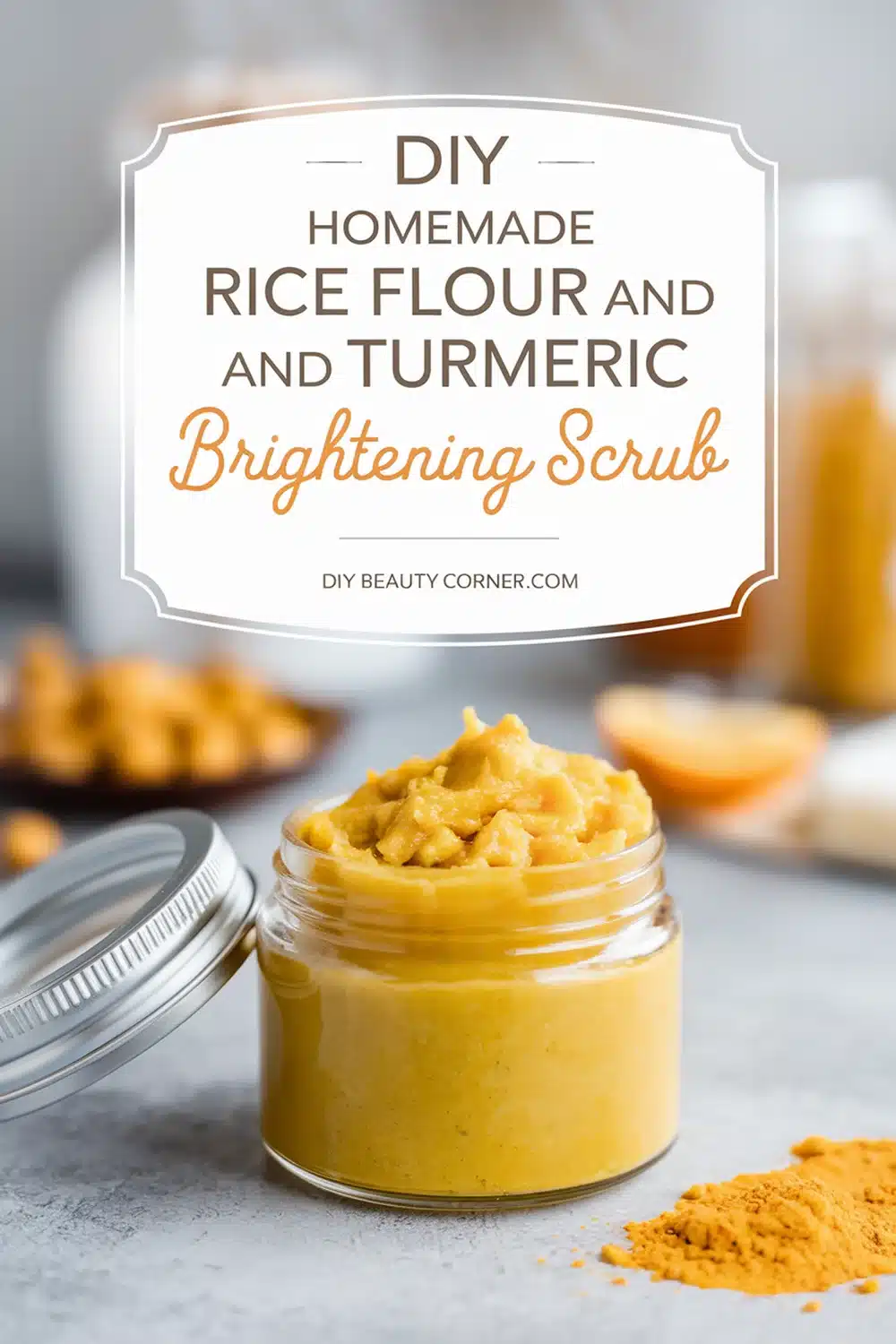 DIY HOMEMADE Rice Flour and Turmeric Brightening Scrub