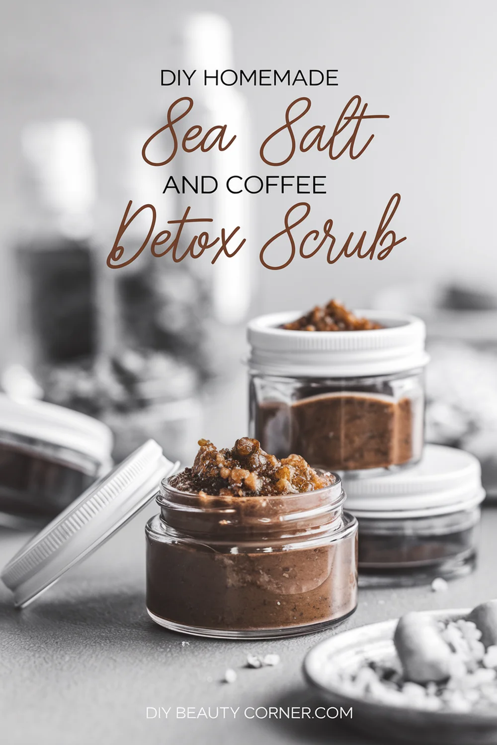 DIY HOMEMADE Sea Salt and Coffee Detox Scrub 