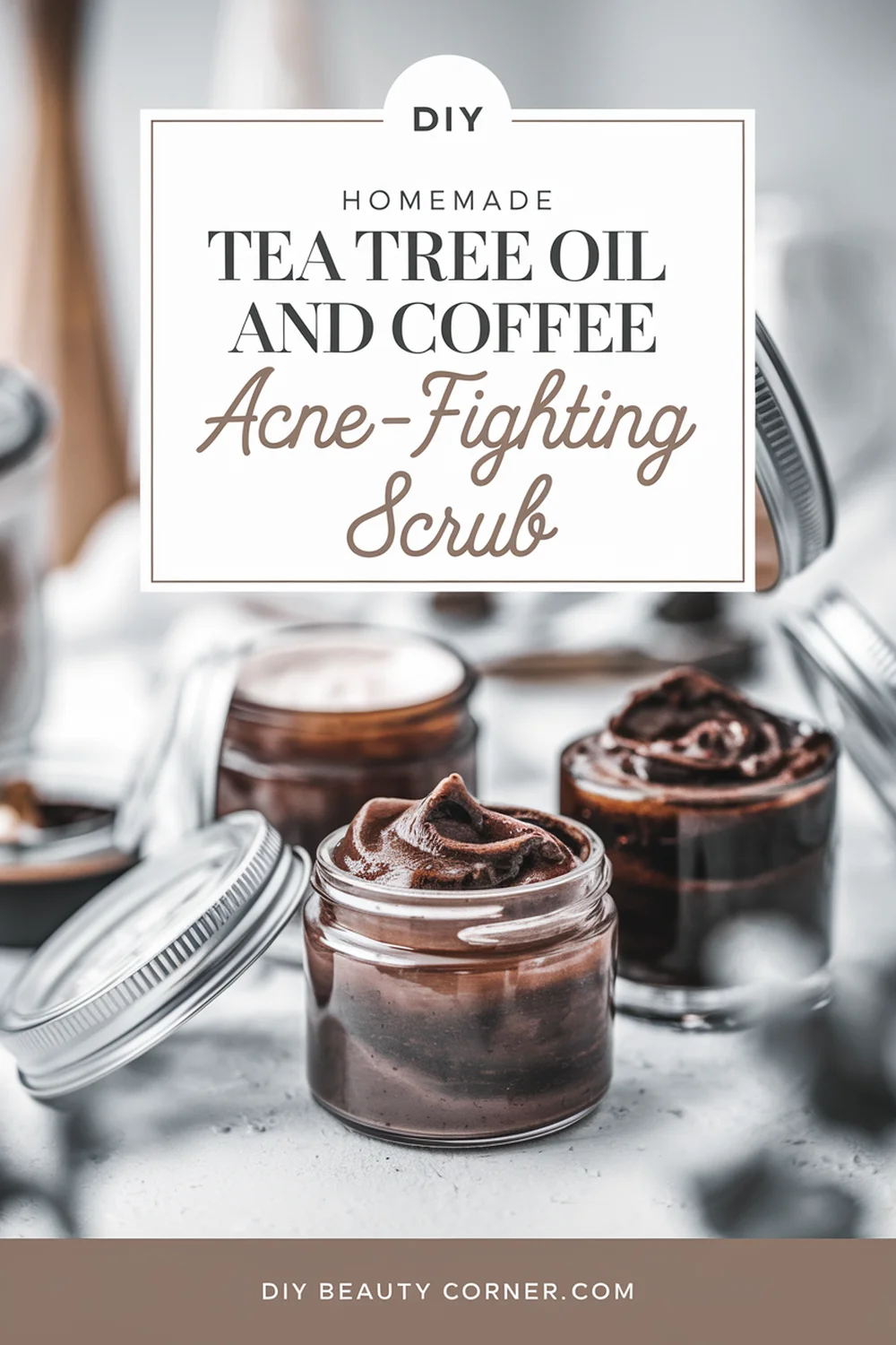 DIY HOMEMADE Tea Tree Oil and Coffee Acne-Fighting Scrub 