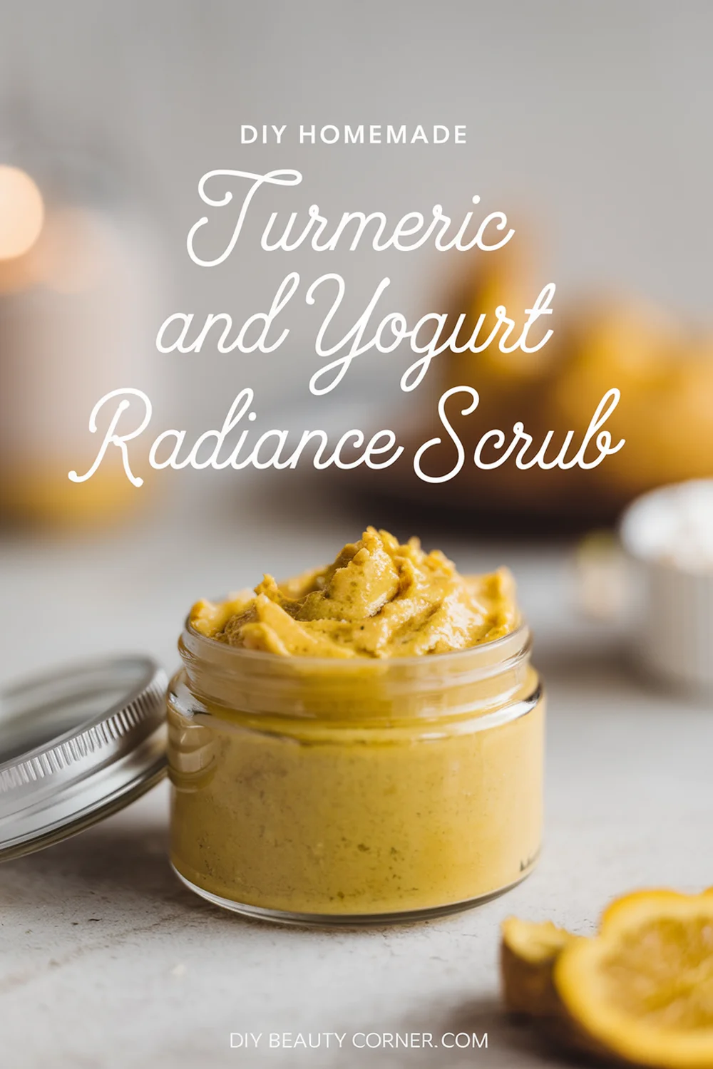 DIY HOMEMADE Turmeric and Yogurt Radiance Scrub 