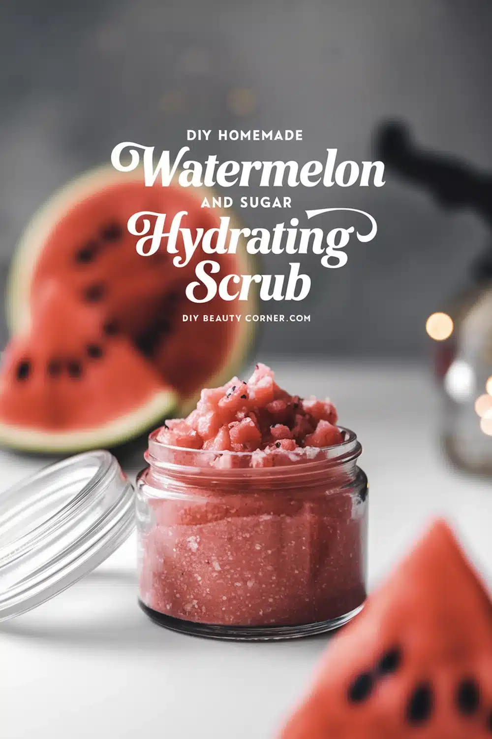DIY HOMEMADE Watermelon and Sugar Hydrating Scrub