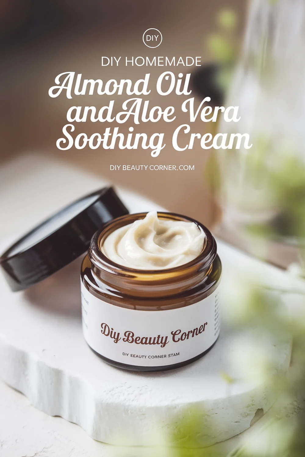 DIY HOMEMADE Almond Oil and Aloe Vera Soothing Cream 