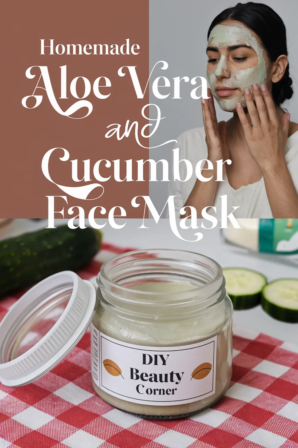 DIY HOMEMADE Aloe Vera And Cucumber Cooling Mask 