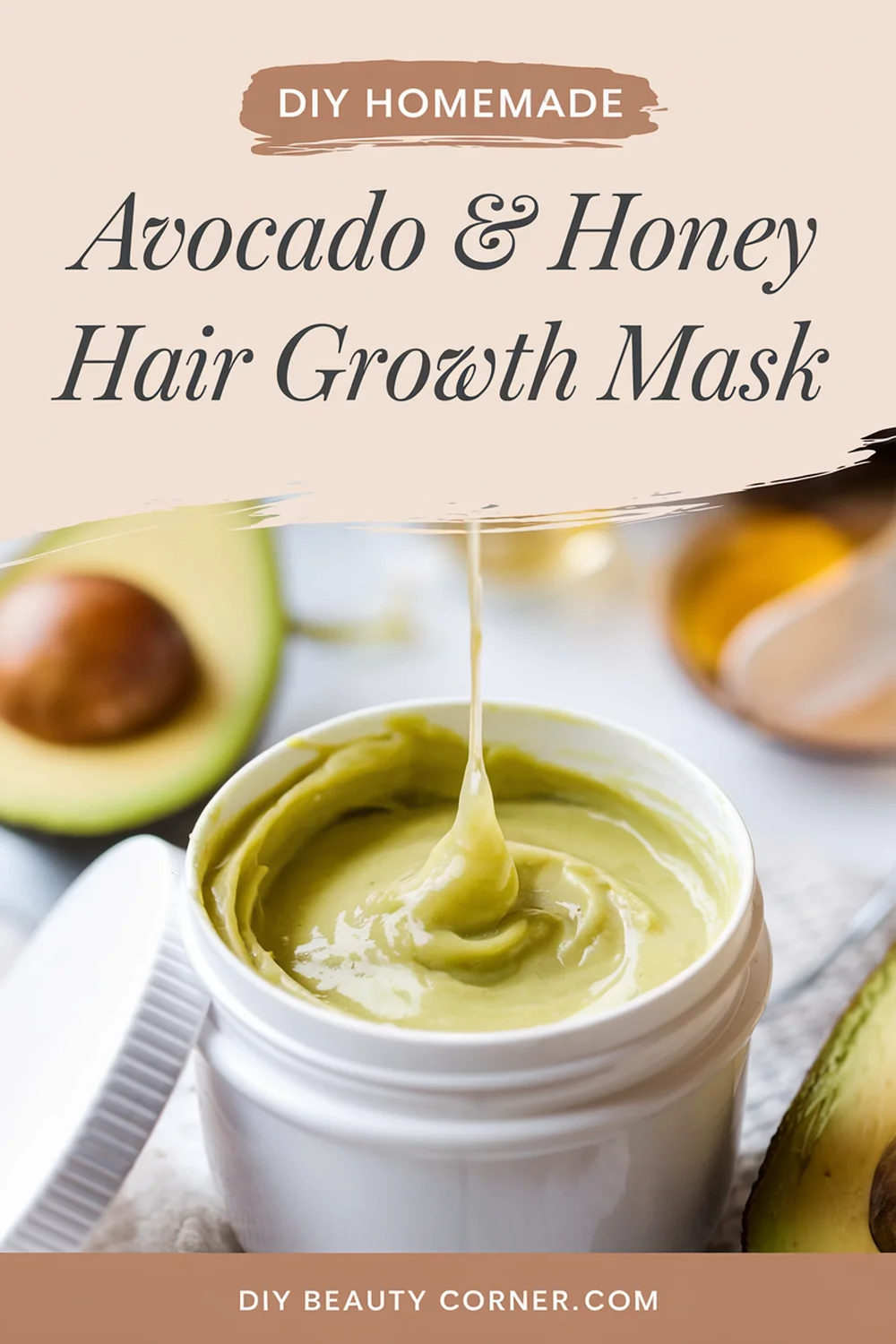 DIY HOMEMADE Avocado & Honey Hair Growth Mask 