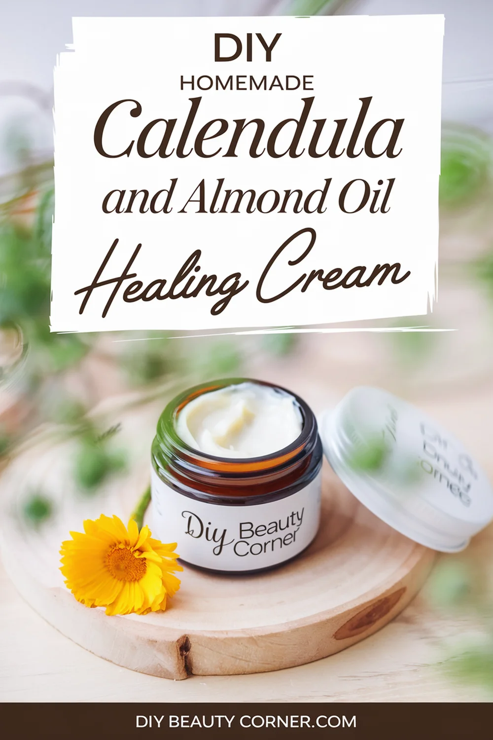 DIY HOMEMADE Calendula and Almond Oil Healing Cream 