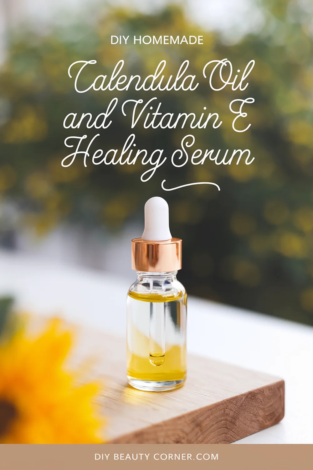 DIY HOMEMADE Calendula Oil And Vitamin E Healing Serum 