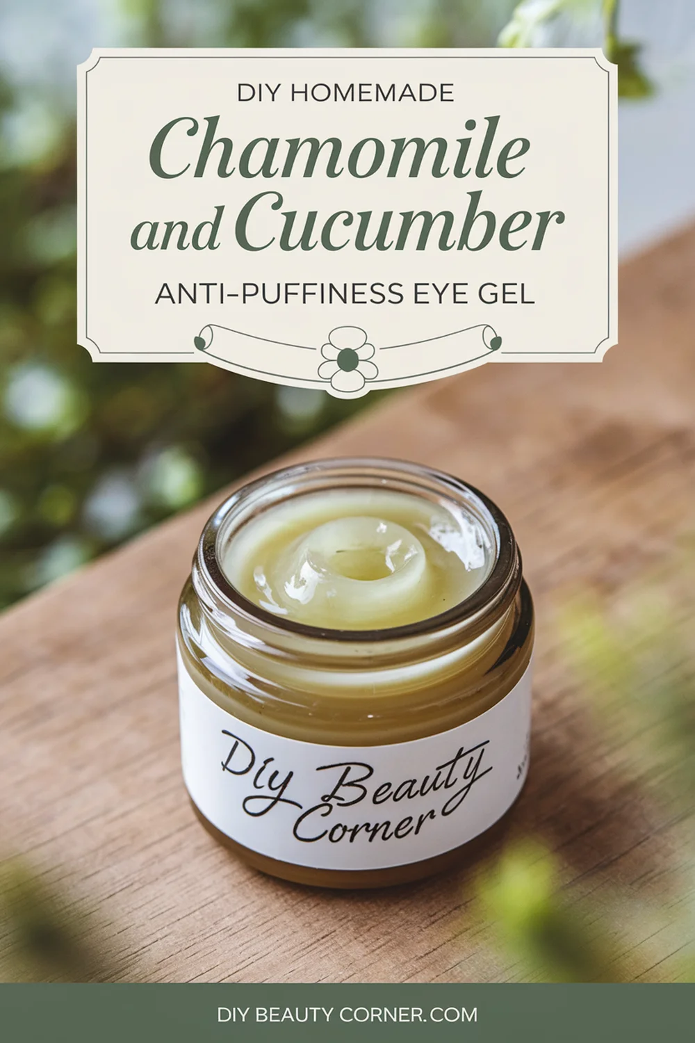 DIY HOMEMADE Chamomile and Cucumber Anti-Puffiness Eye Gel 