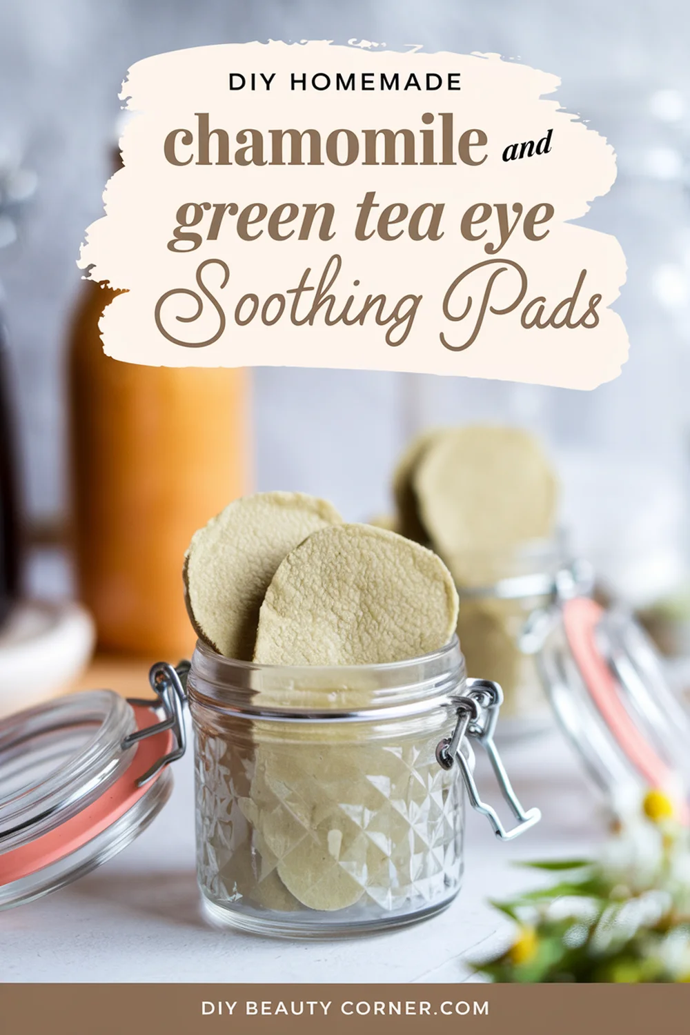 DIY HOMEMADE Chamomile and Green Tea Eye Soothing Pads 