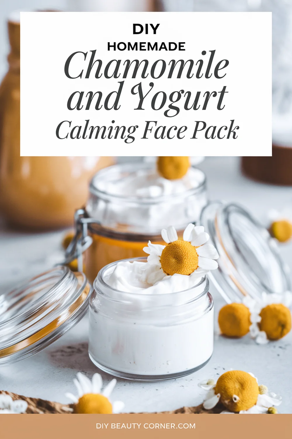 DIY HOMEMADE Chamomile and Yogurt Calming Face Pack 