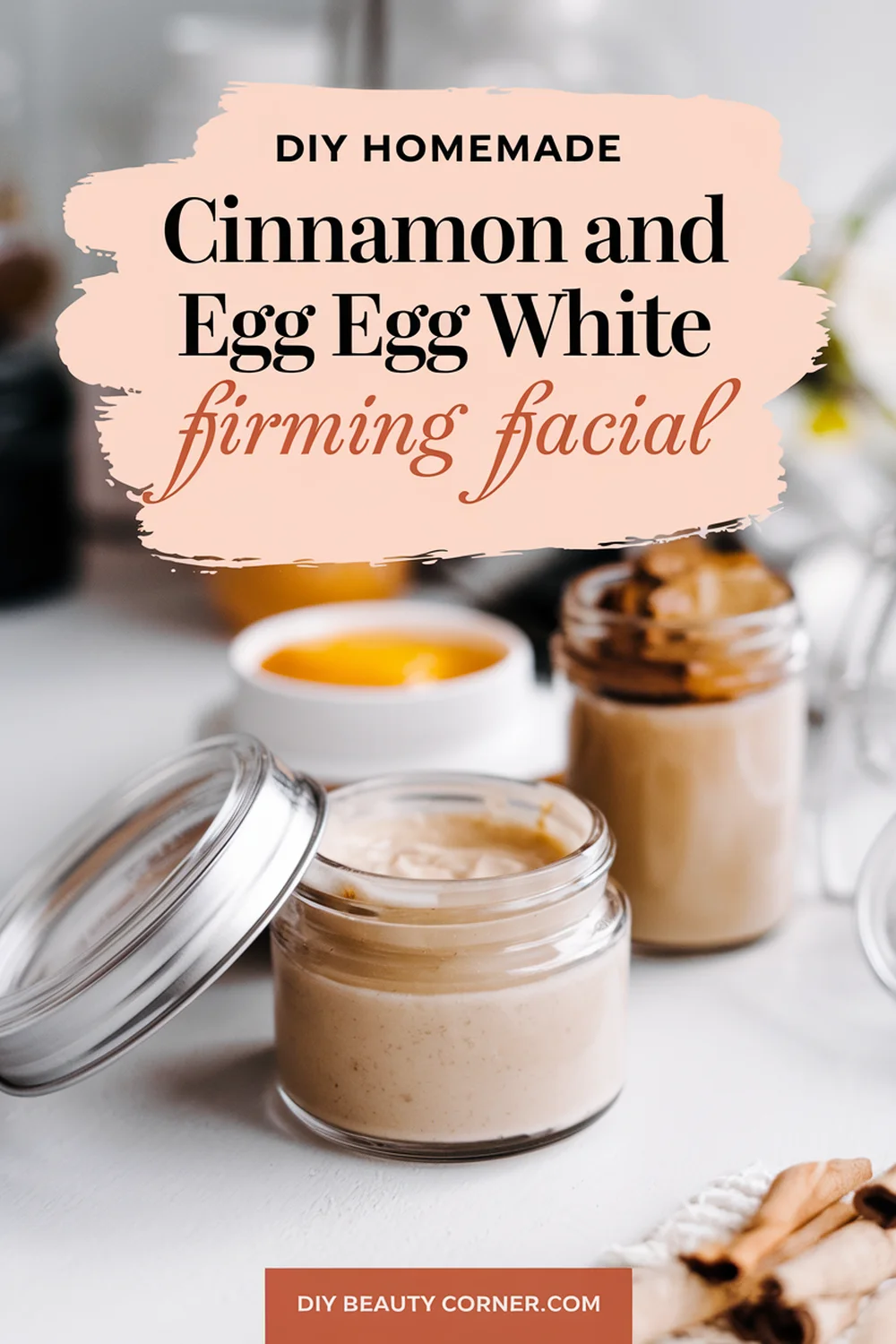 DIY HOMEMADE Cinnamon And Egg White Firming Facial 