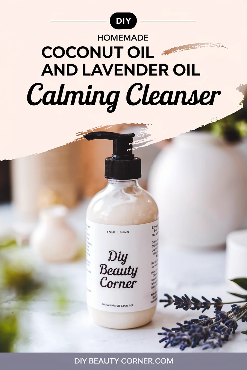 DIY HOMEMADE Coconut Oil and Lavender Oil Calming Cleanser 