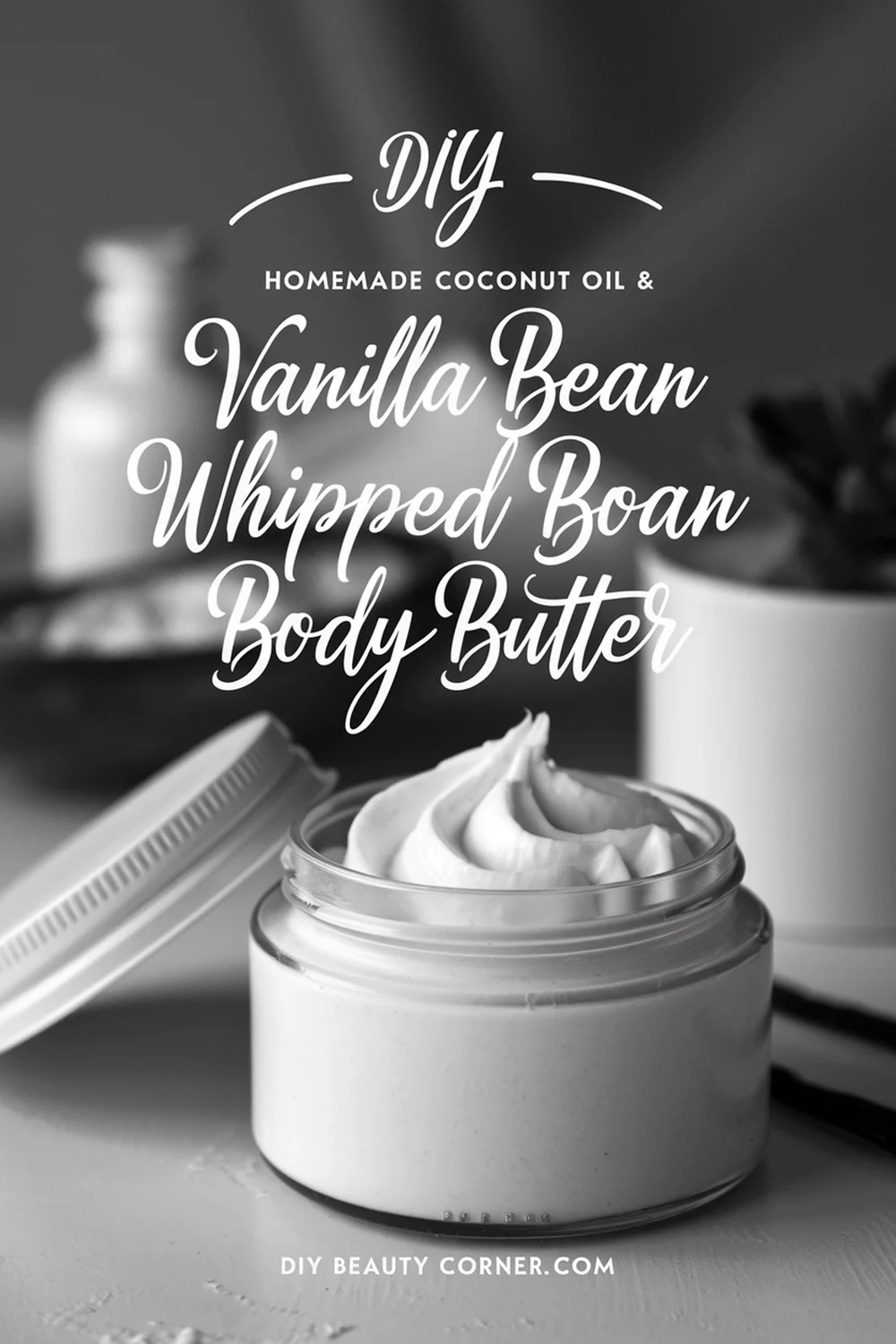 DIY HOMEMADE Coconut Oil & Vanilla Bean Whipped Body Butter 