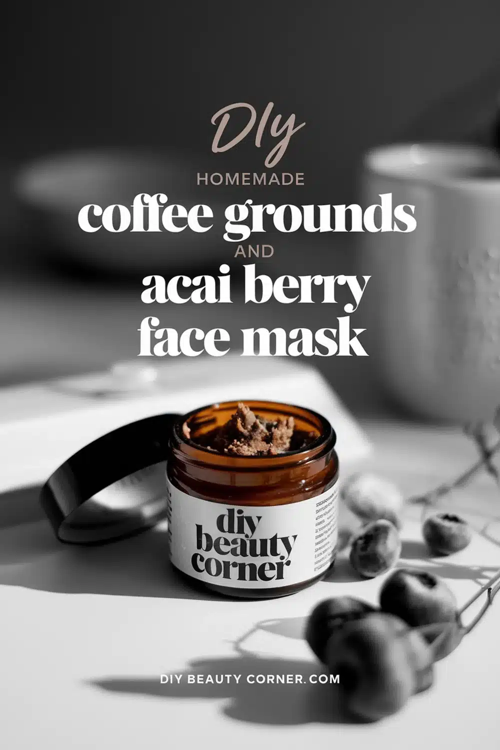 DIY HOMEMADE Coffee Grounds and Acai Berry Face Mask 