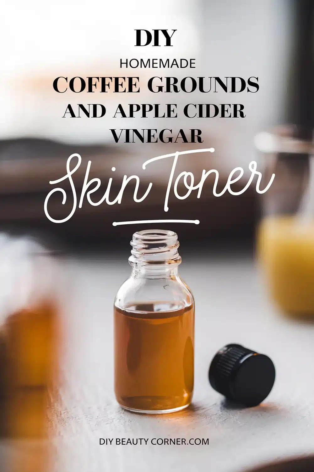 DIY HOMEMADE Coffee Grounds and Apple Cider Vinegar Skin Toner 