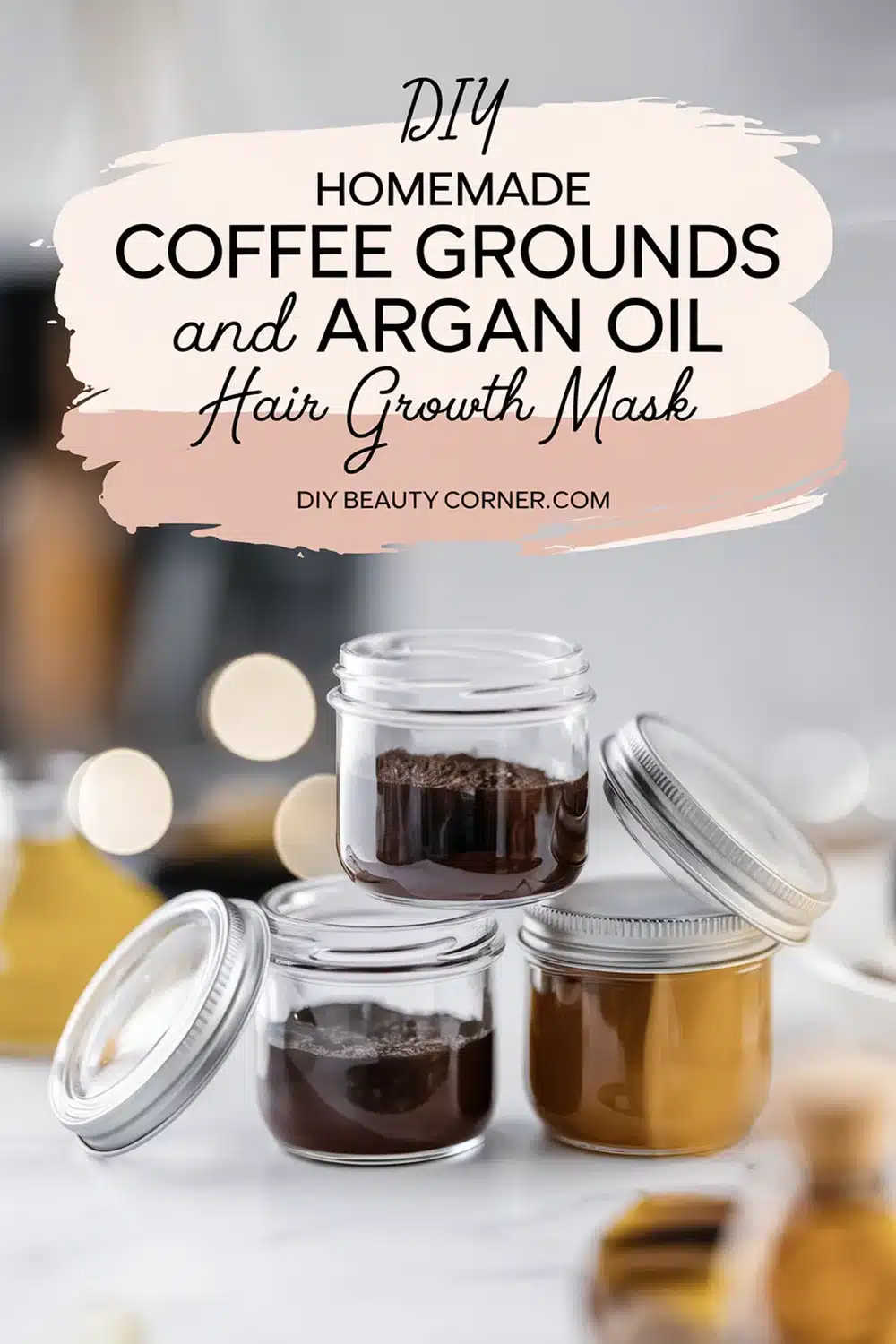 DIY HOMEMADE Coffee Grounds and Argan Oil Hair Growth Mask 