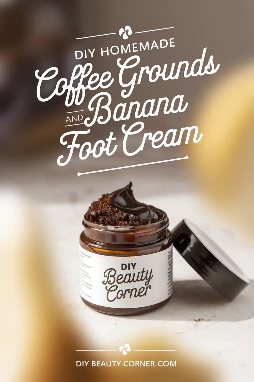DIY HOMEMADE Coffee Grounds and Banana Foot Cream 