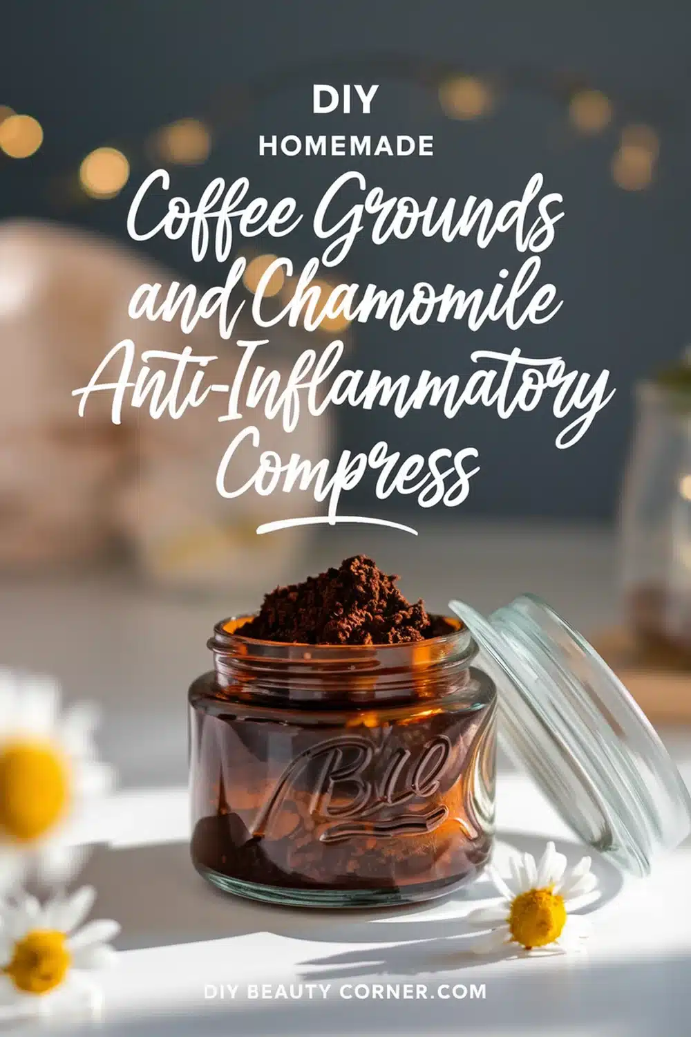 DIY HOMEMADE Coffee Grounds and Chamomile Anti-Inflammatory Compress 