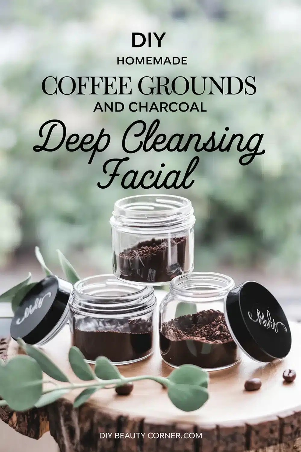DIY HOMEMADE Coffee Grounds and Charcoal Deep Cleansing Facial 