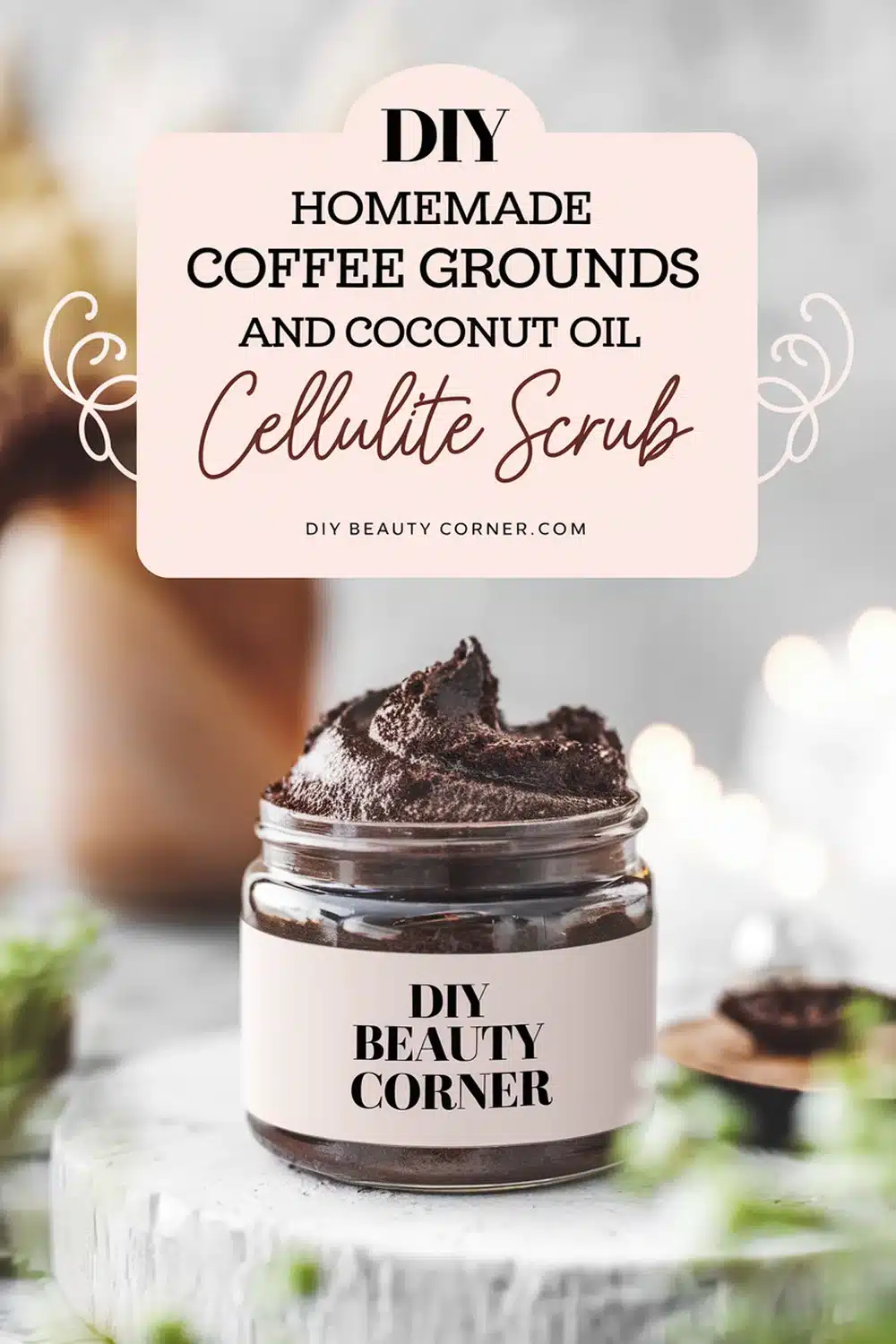 DIY HOMEMADE Coffee Grounds and Coconut Oil Cellulite Scrub 