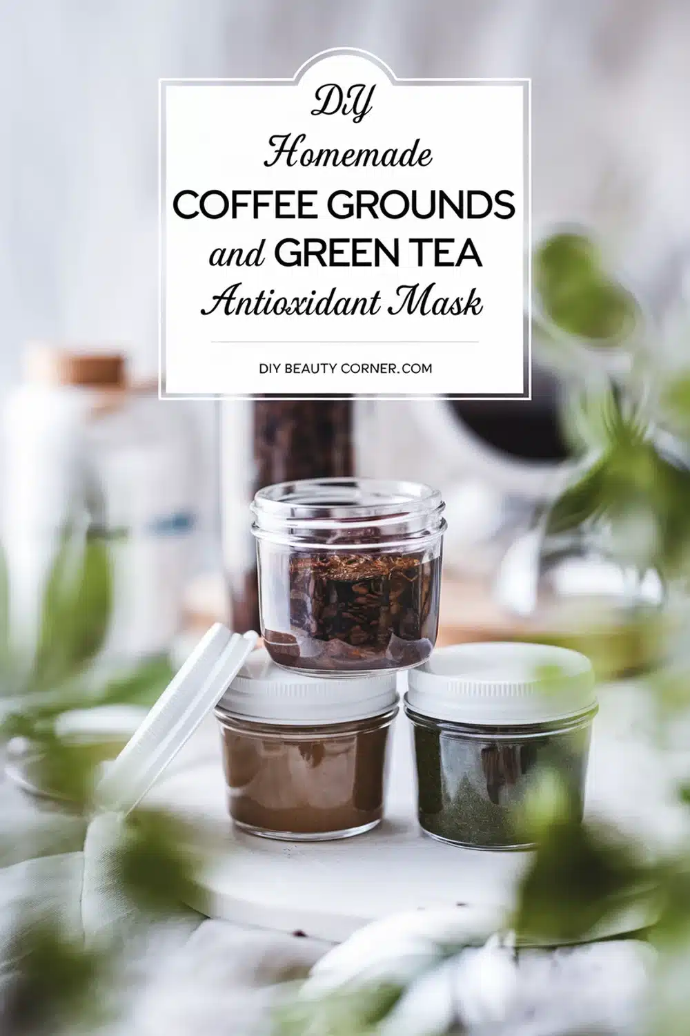 DIY HOMEMADE Coffee Grounds and Green Tea Antioxidant Mask 
