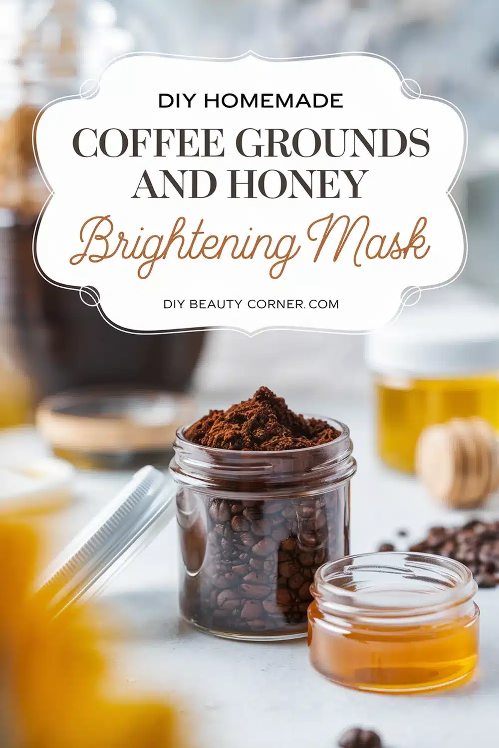 DIY HOMEMADE Coffee Grounds and Honey Brightening Mask 