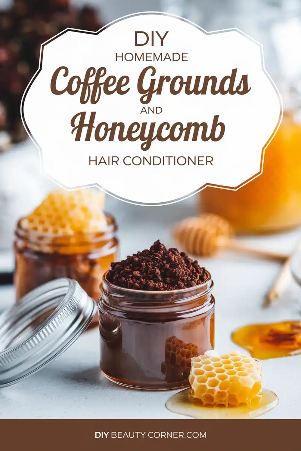 DIY HOMEMADE Coffee Grounds and Honeycomb Hair Conditioner 