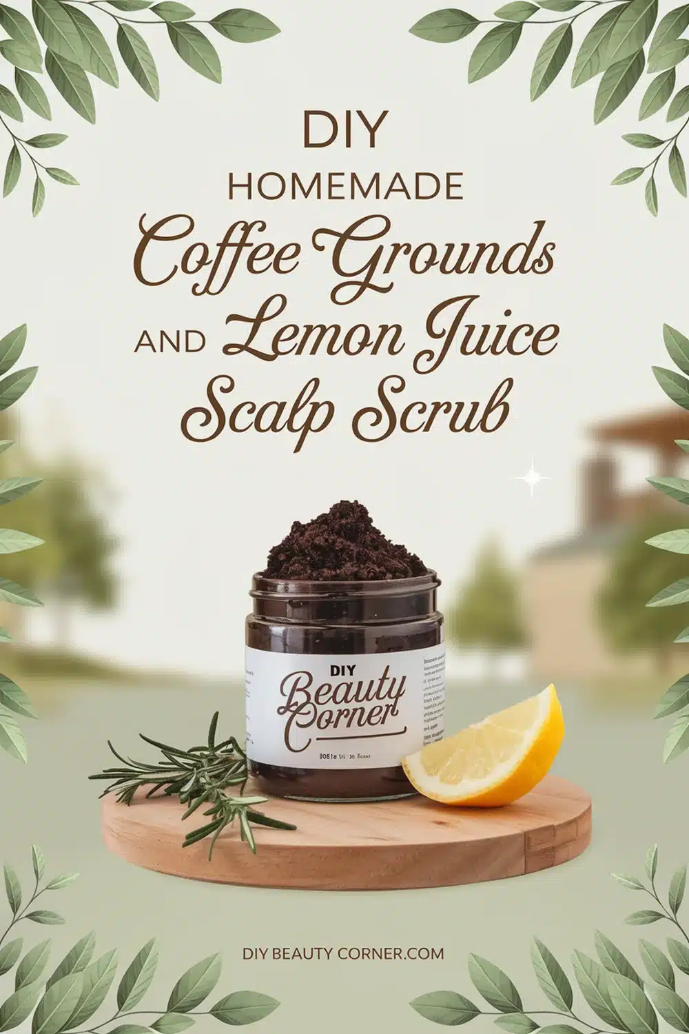 DIY HOMEMADE Coffee Grounds and Lemon Juice Scalp Scrub 